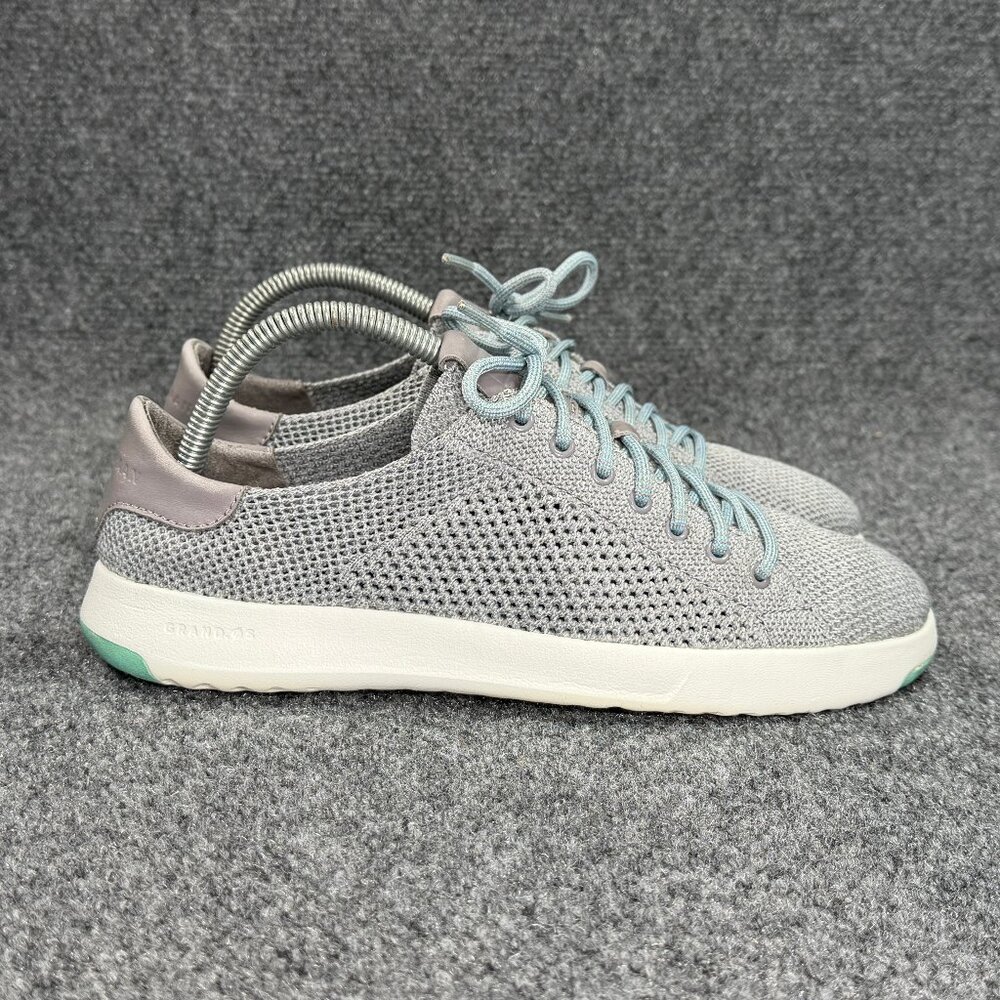 Cole Haan Grand Pro Tennis Sneakers Men's Size 7 Gray Knit Low Lace Casual Shoes